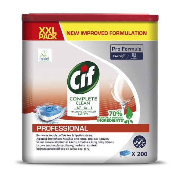 Cif Pro Formula All in 1 Tablets  200 szt/op- tabletki do maszynowego mycia naczyń
