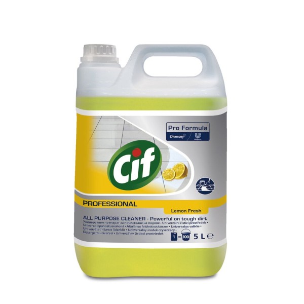 Cif Pro Formula All Purpose Cleaner Lemon Fresh 5L-skoncentrowany preparat do mycia wodoodpornych powierzchni