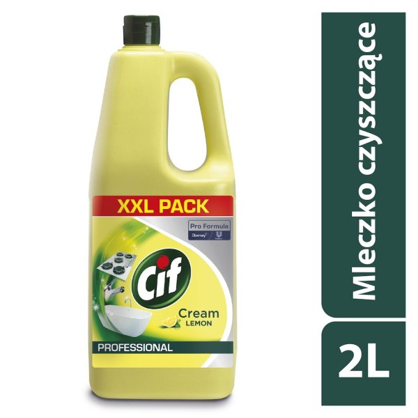 Cif Pro Formula Cream Lemon 2L - mleczko do czyszczenia mocno zabrudzonych powierzchni