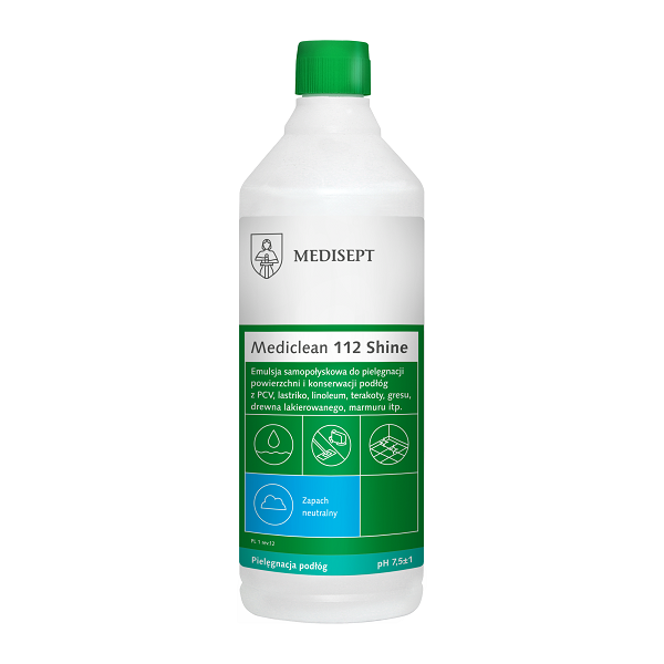 MEDICLEAN 112 Shine - Emulsja samopołyskowa do pielęgnacji powierzchni i konserwacji podłóg 1L
