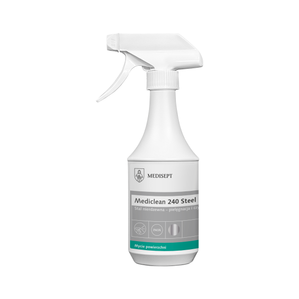 MEDICLEAN 240 Steel - Preparat do mycia i pielęgnacji powierzchni ze stali nierdzewnej 500ML