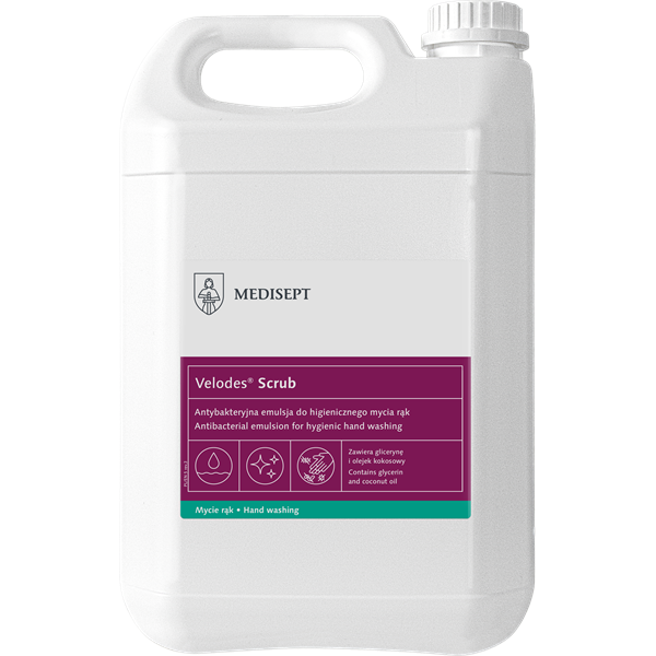 VELODES SCRUB - Antybakteryjna emulsja do higienicznego mycia rąk 5L